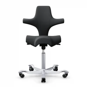 HAG Capisco 8106 ergonomischer Bürostuhl mit Sattelsitz Bezug Select anthrazit Gestell Silber