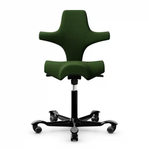 HAG Capisco 8106 ergonomischer Bürostuhl mit Sattelsitz Bezug Capture wald grün Gestell schwarz