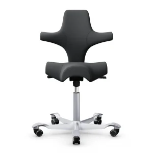 HAG Capisco 8106 ergonomischer Bürostuhl mit Sattelsitz Bezug Select mittel grau Gestell Silber