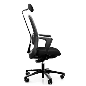 HAG SoFi Mesh mit Kopfstütze ergonomischer Bürostuhl schwarz mit Armlehnen Black Edition