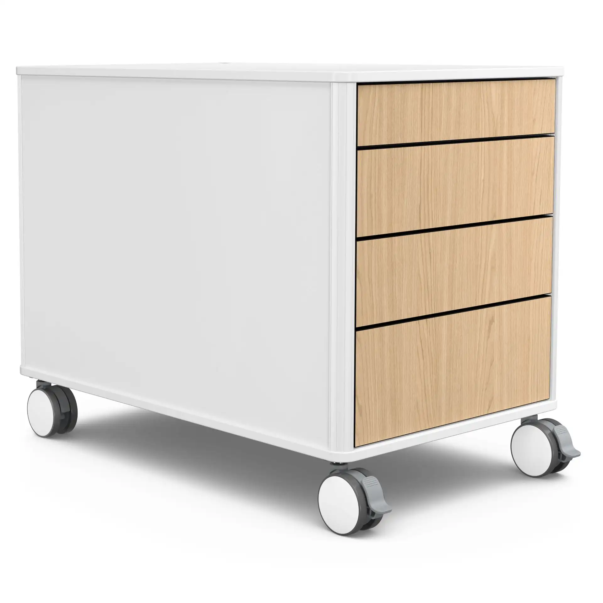 C8_Weiss_AluWeiss_DekorEiche.jpg moll C6 Rollcontainer – Bild 1