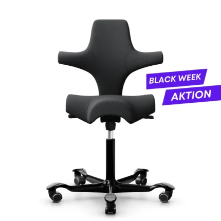 HAG Capisco 8106 ergonomischer Bürostuhl mit Sattelsitz Bezug Select anthrazit Gestell schwarz