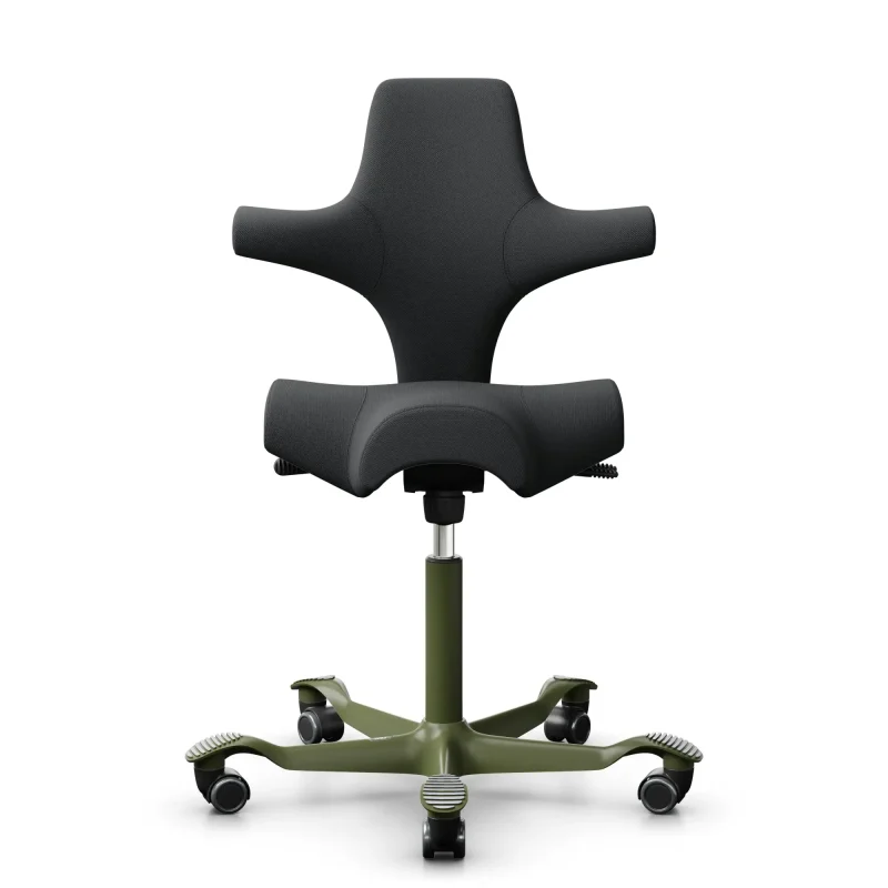 HAG Capisco 8106 ergonomischer Bürostuhl, Bezug Select anthrazit, Gestell Moss Grey