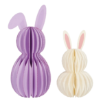 LEGAMI Set mit 2 Faltbaren Häschen aus Papier - Hoppy Easter