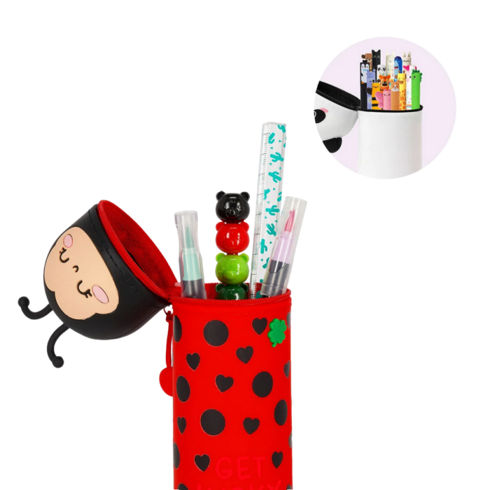 LEGAMI 2-in-1-Federmäppchen aus Silikon Ladybug „Get Lucky“ – Bild 3