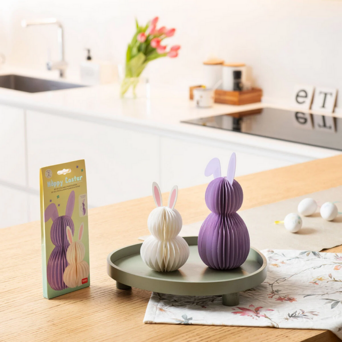 LEGAMI Set mit 2 Faltbaren Häschen aus Papier - Hoppy Easter – Bild 7