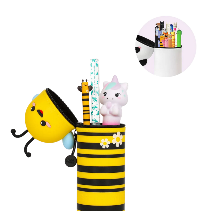 LEGAMI 2-in-1-Federmäppchen aus Silikon Bee „Bee Different“ – Bild 3