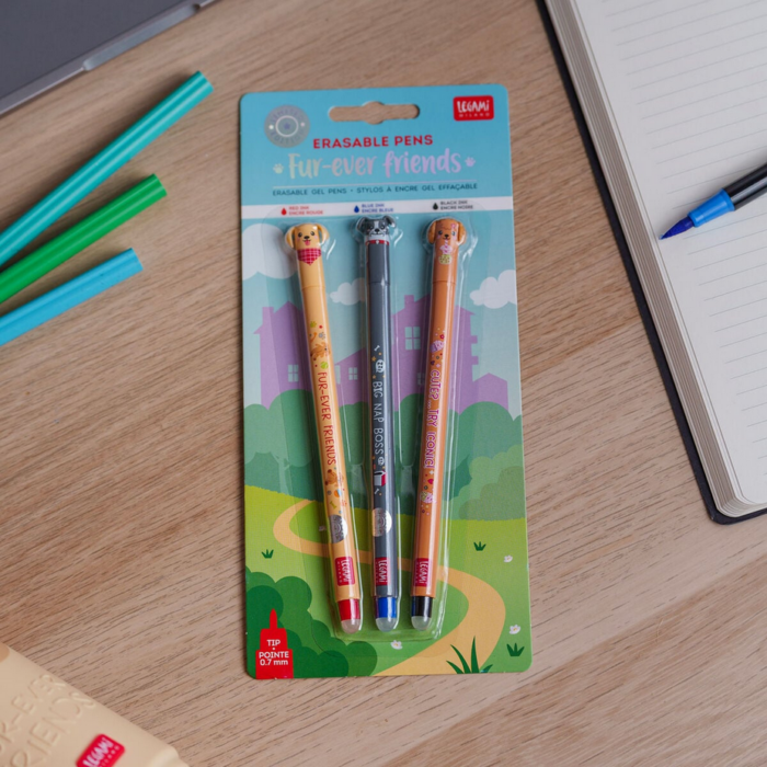 Legami Set mit 3 Löschbaren Gelstiften - Erasable Pen - Fur-ever Friends                     (Back to school 2026) – Bild 15