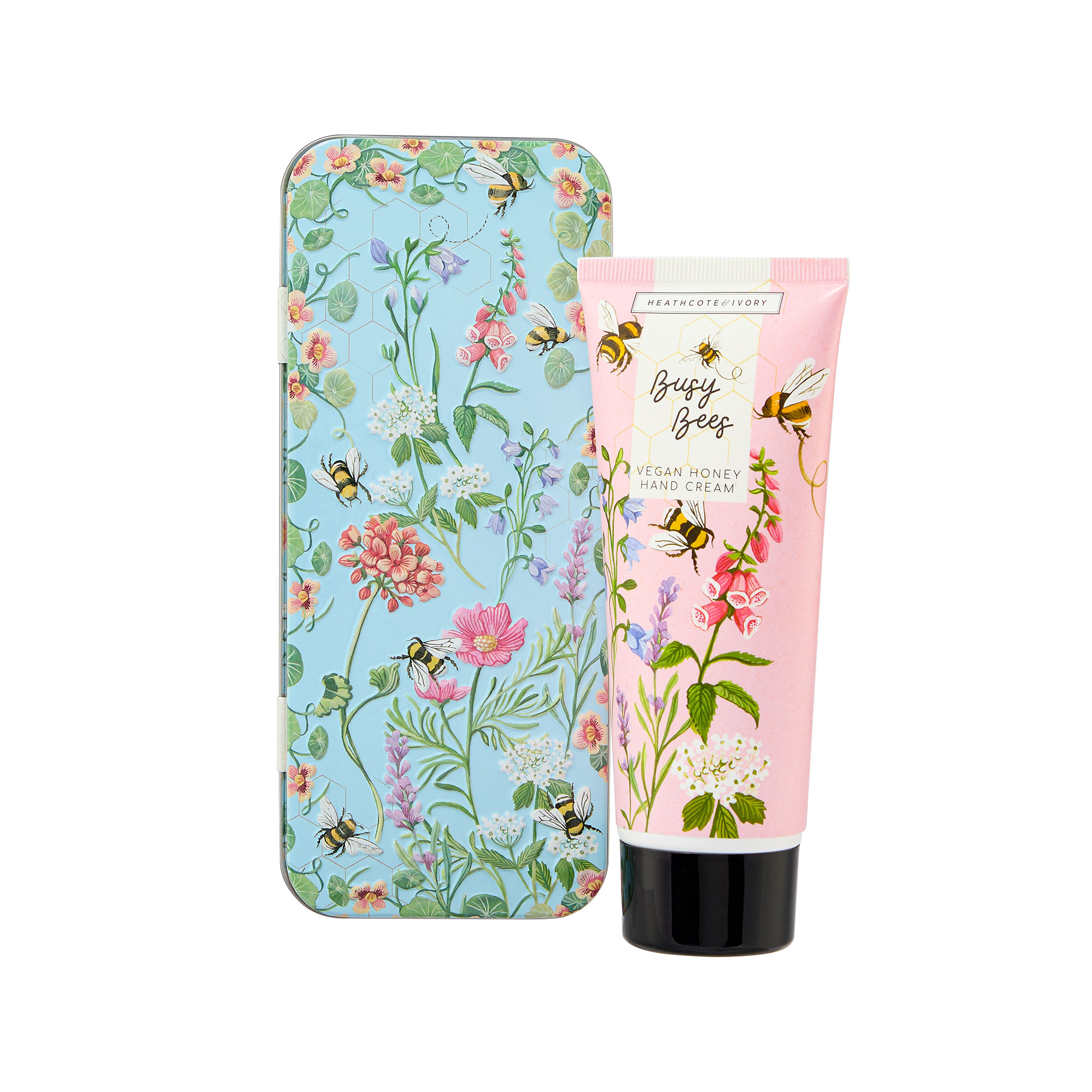 2. Verpackung mit weissem Hintergrund Heathcote & Ivory Flower of Focus - Handcreme in der Dose – Bild 1