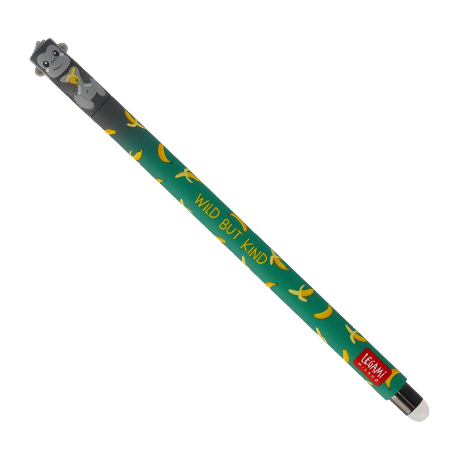 Löschbarer Stift Gorilla „Wild but Kind“ - Erasable Pen (1) LEGAMI Löschbarer Gelstift Gorilla "Wild but Kind" - Erasable Pen – Bild 1